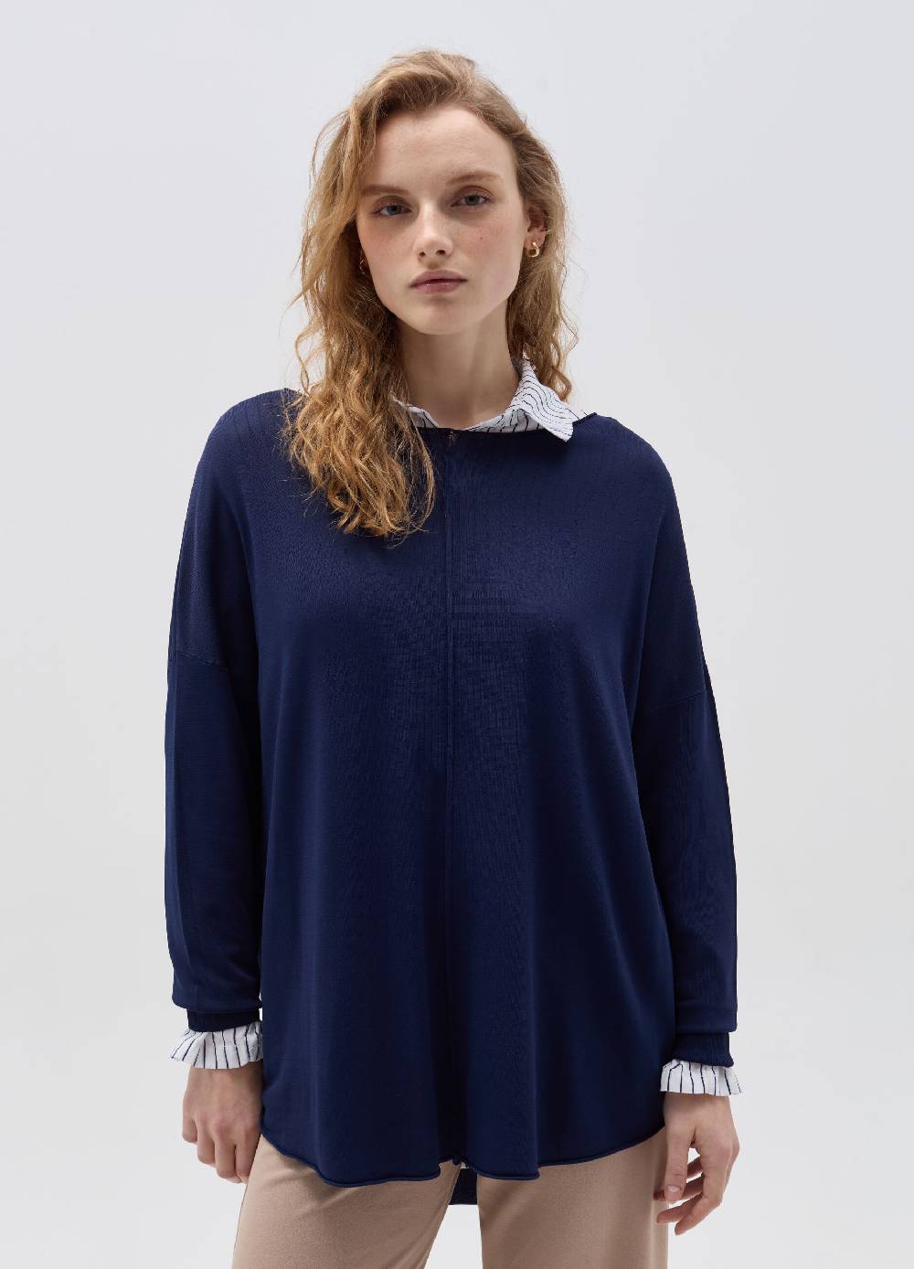 Ovs Maglia Lunga Over Con Cucitura In Rilievo