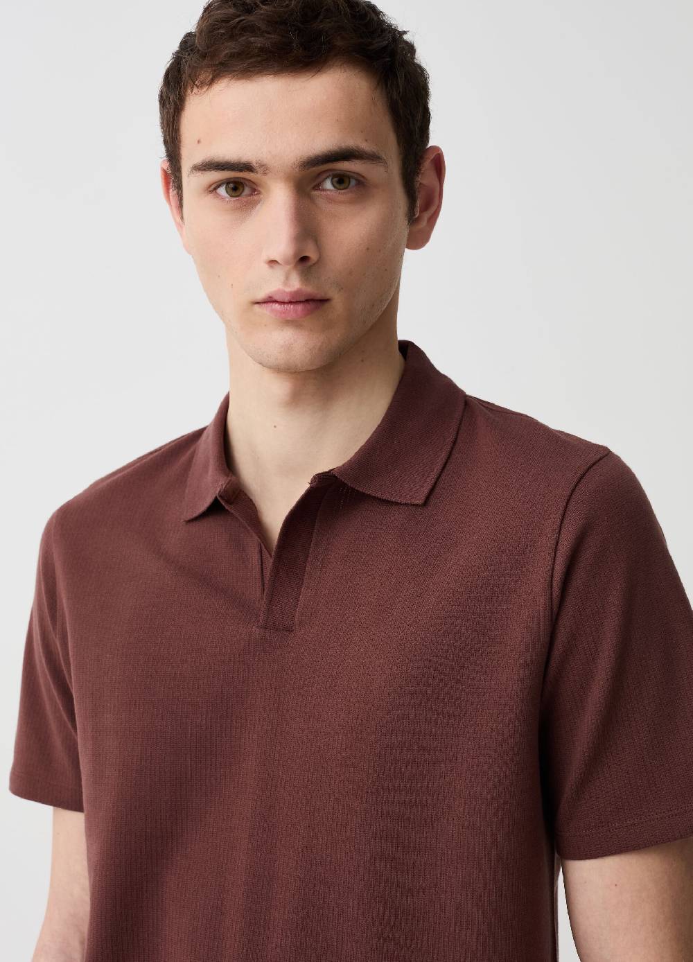 Ovs Maglia Polo In Cotone Bio Con Trama Lavorata