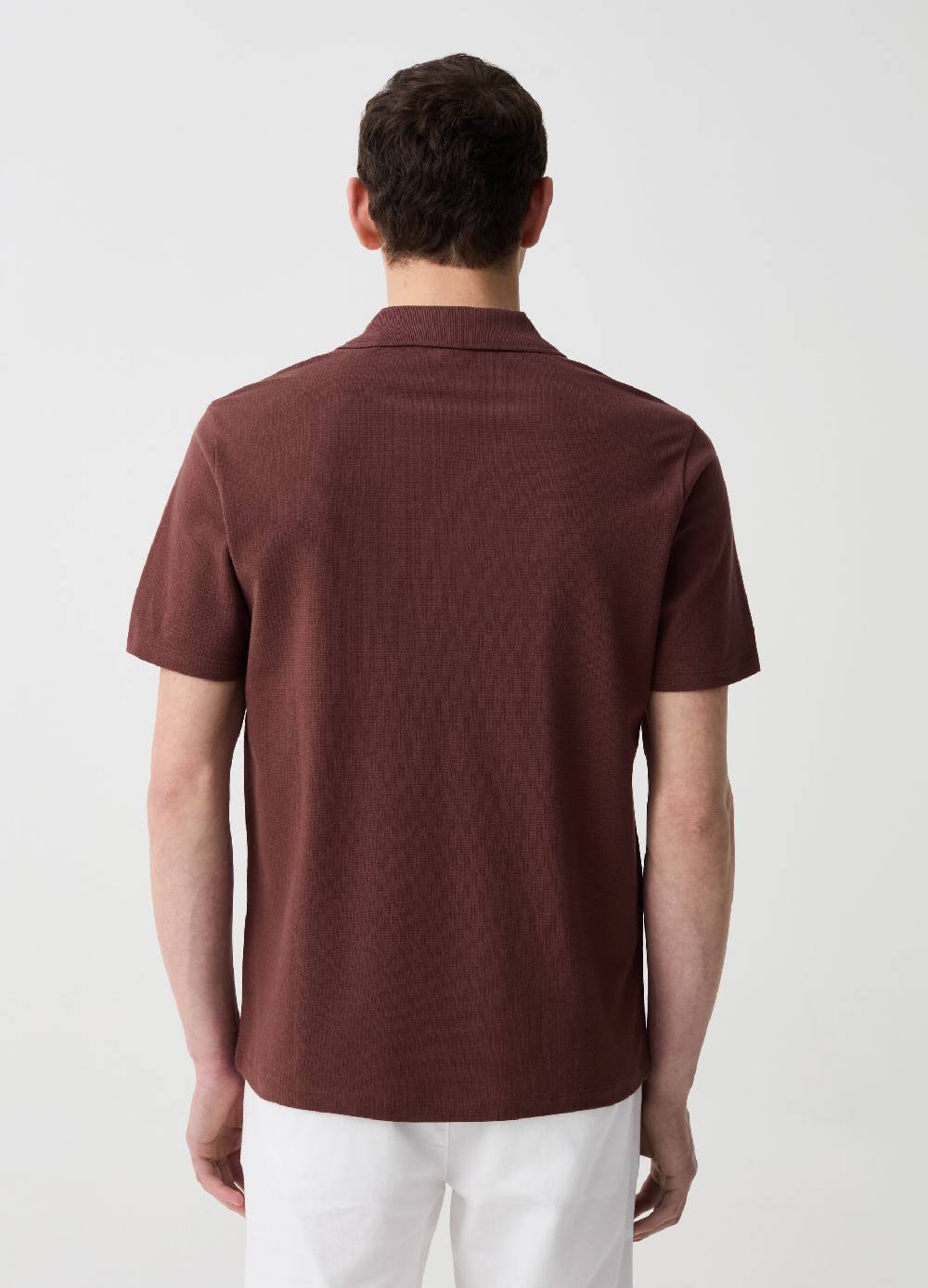Ovs Maglia Polo In Cotone Bio Con Trama Lavorata