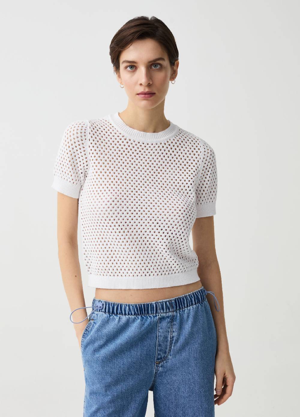 Ovs Maglia Traforata Con Maniche Corte