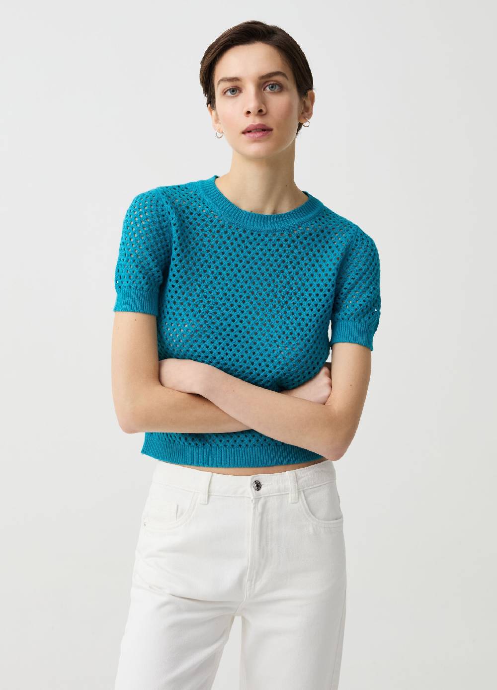 Ovs Maglia traforata con maniche corte
