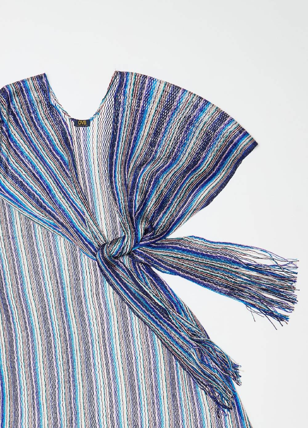 Ovs Mantella Copri Costume A Righe Con Frange