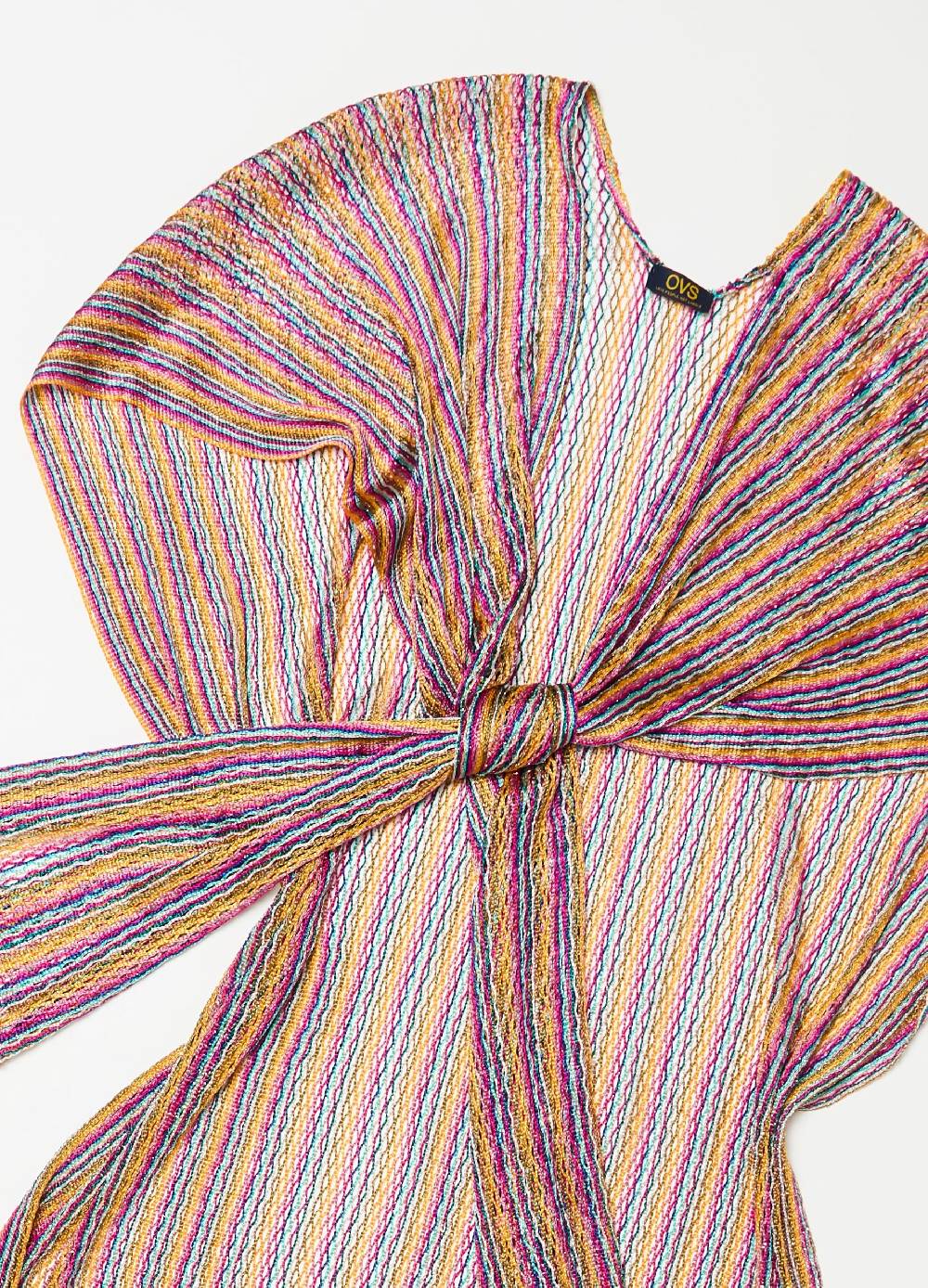 Ovs Mantella Copri Costume A Righe Con Frange