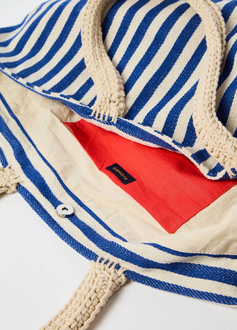 Ovs Maxi Shopping Bag In Cotone A Righe