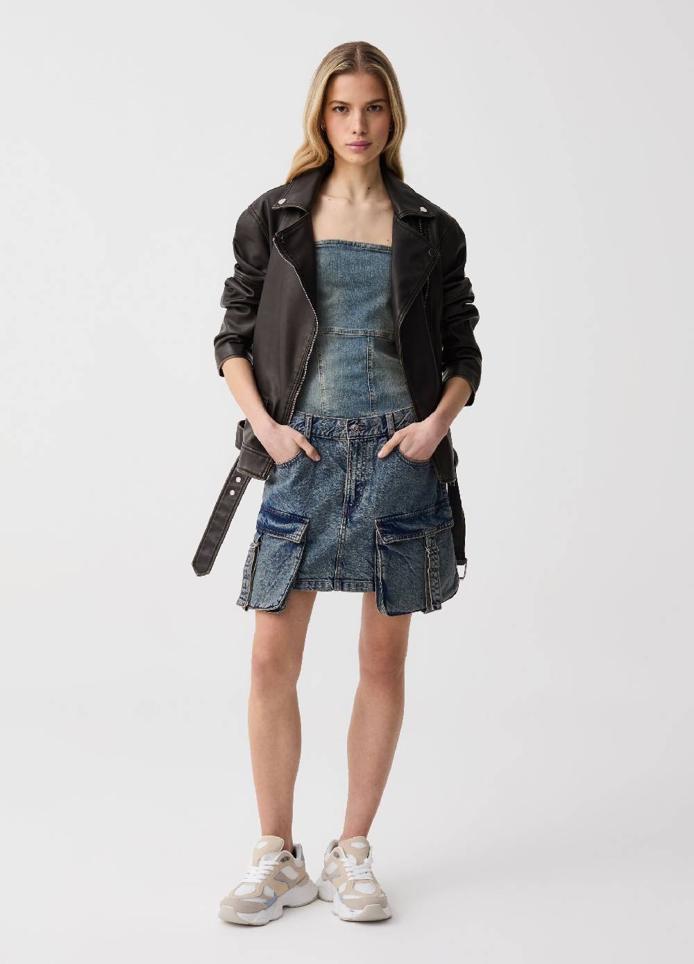 Ovs Minigonna cargo in denim