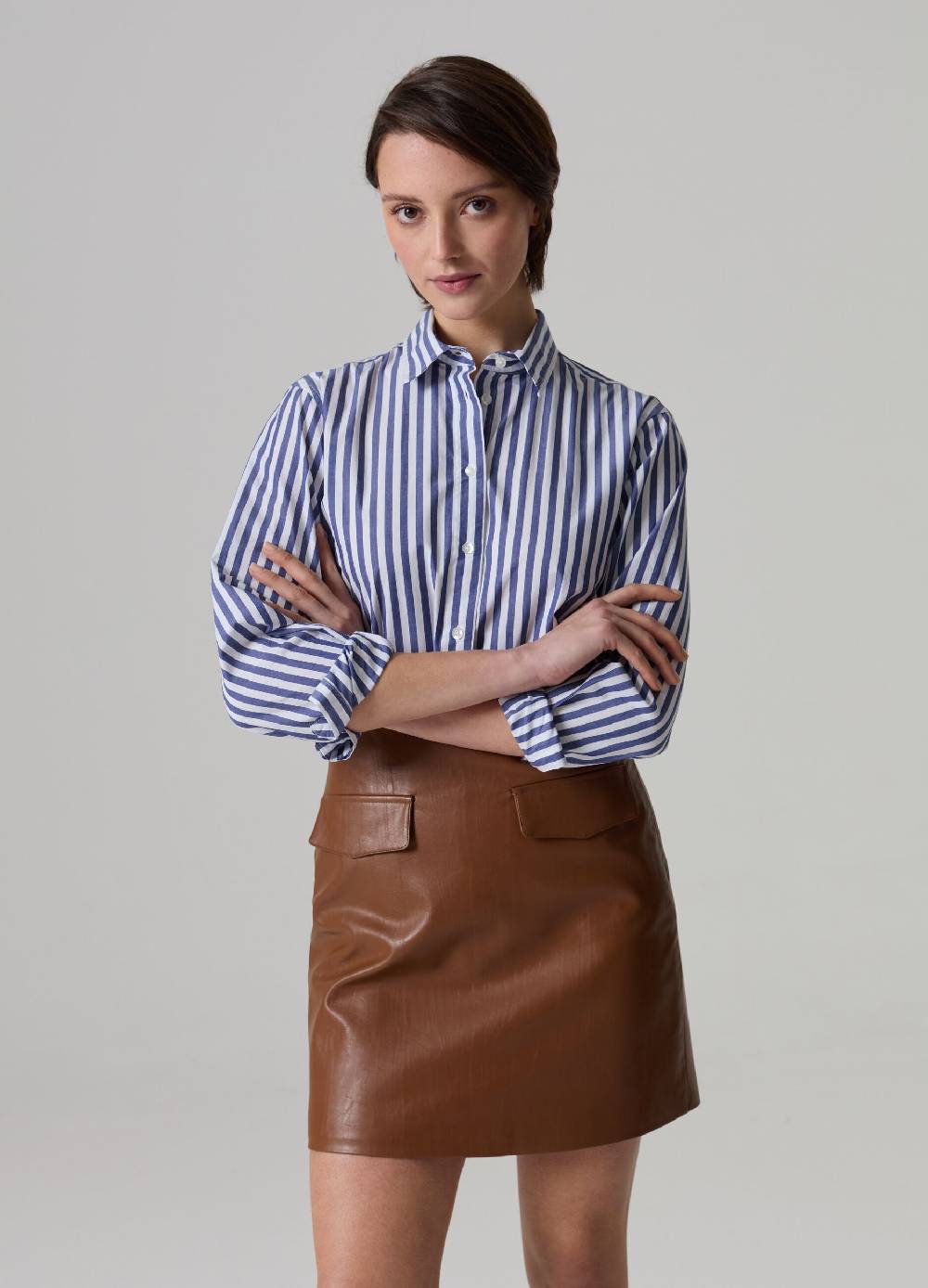 Ovs Minigonna in ecopelle effetto vintage