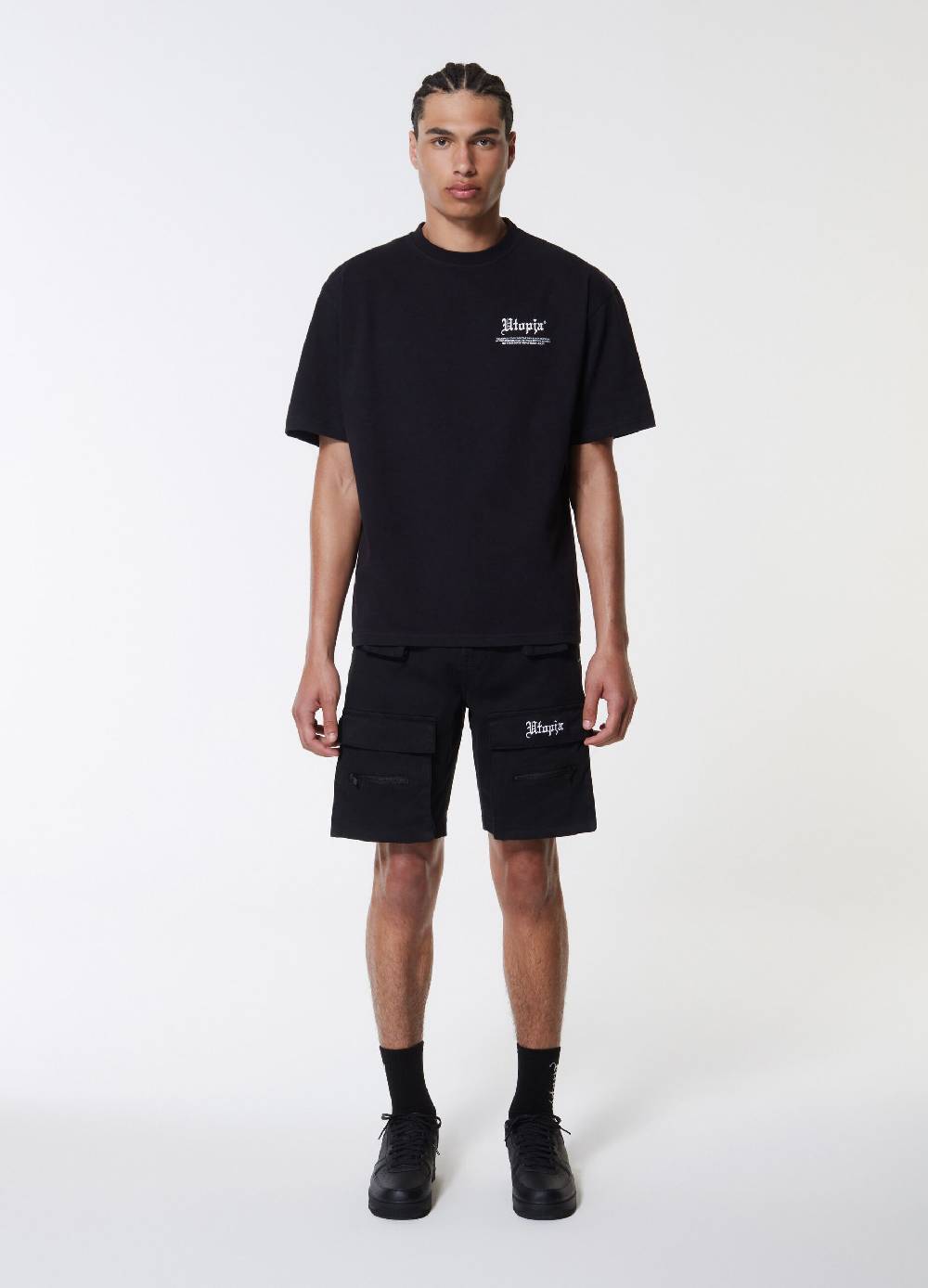 Ovs Multi Pocket Cargo Shorts Black