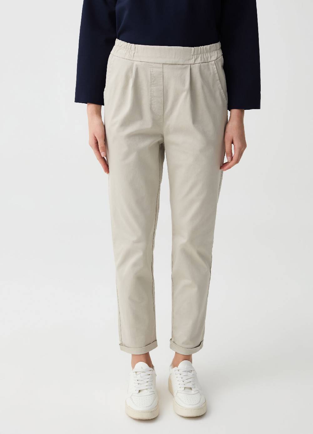 Ovs Pantalone A Sigaretta Con Pinces E Risvolti