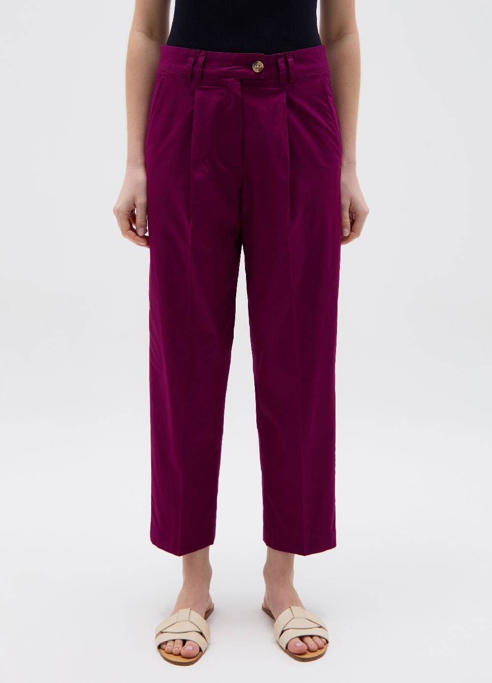 Ovs Pantalone A Sigaretta Crop Con Pinces