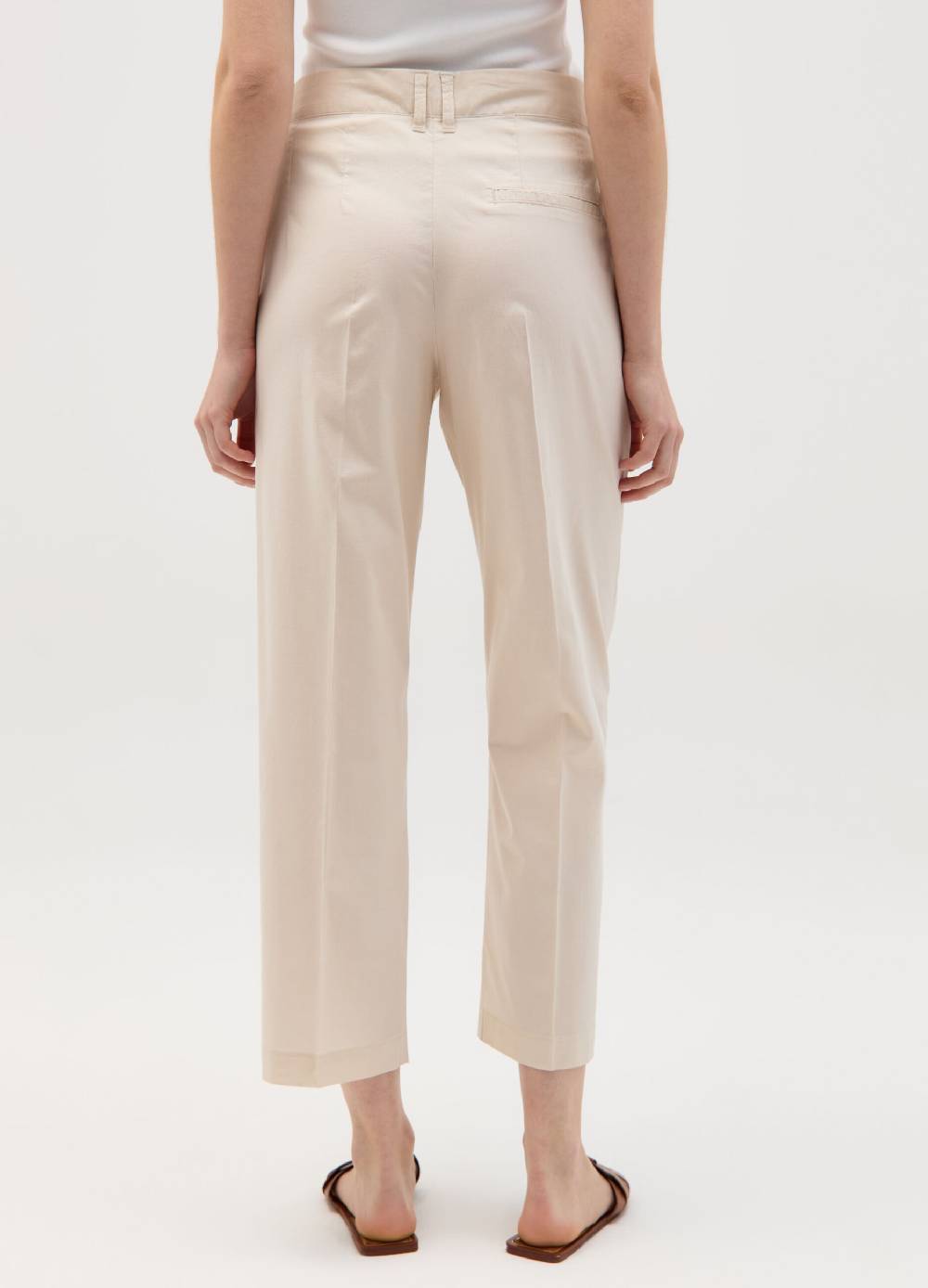 Ovs Pantalone A Sigaretta Crop Con Pinces