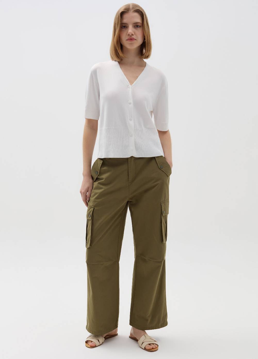 Ovs Pantalone cargo flare fit