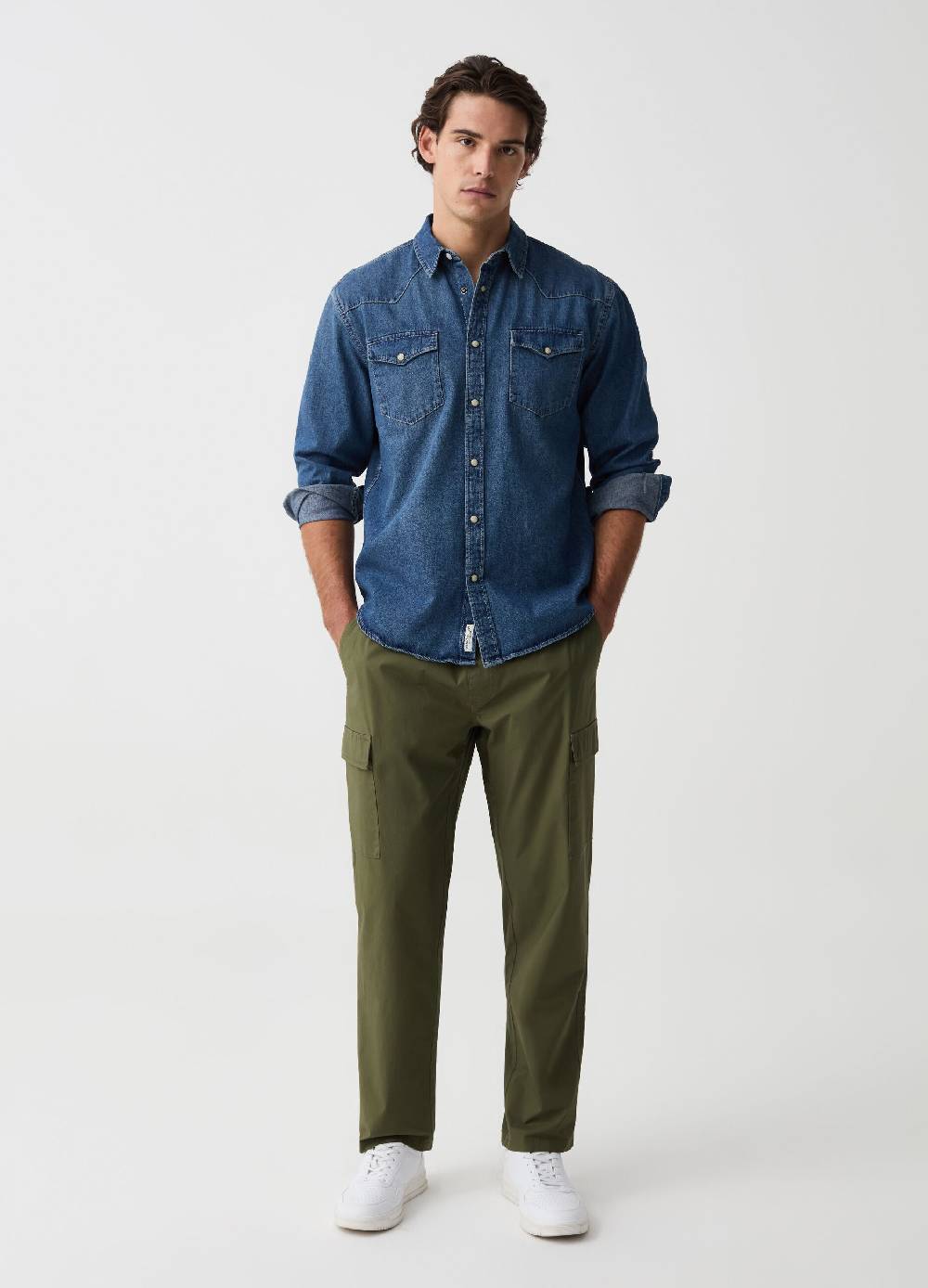 Ovs Pantalone cargo in cotone stretch