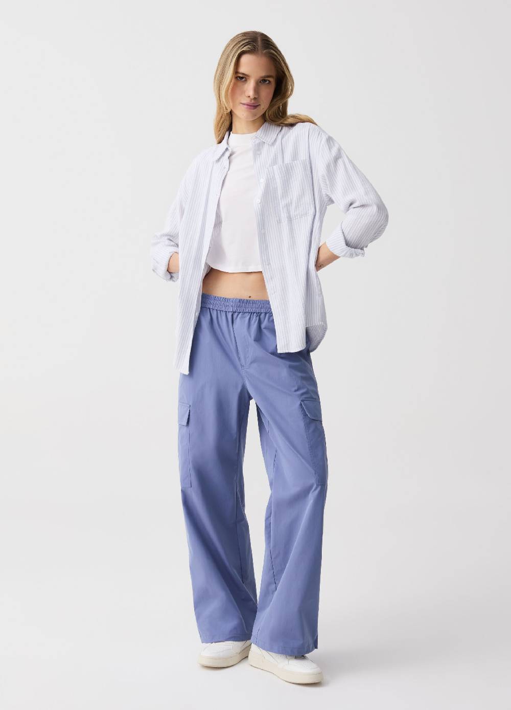 Ovs Pantalone cargo in popeline