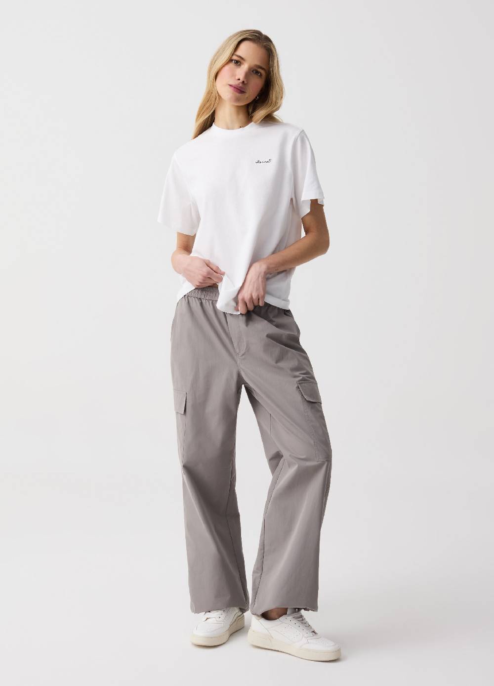 Ovs Pantalone cargo in popeline