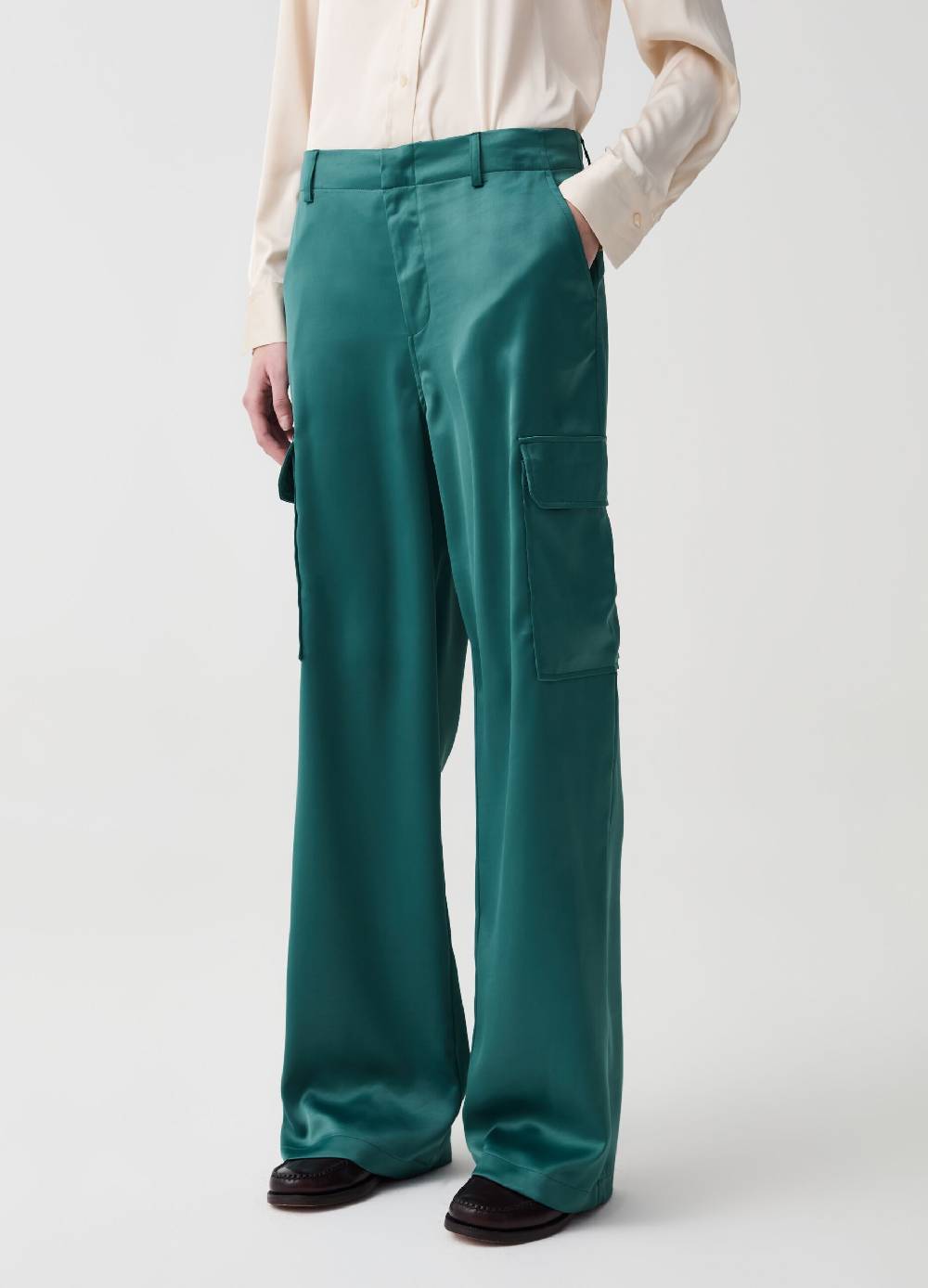 Ovs Pantalone Cargo In Satin