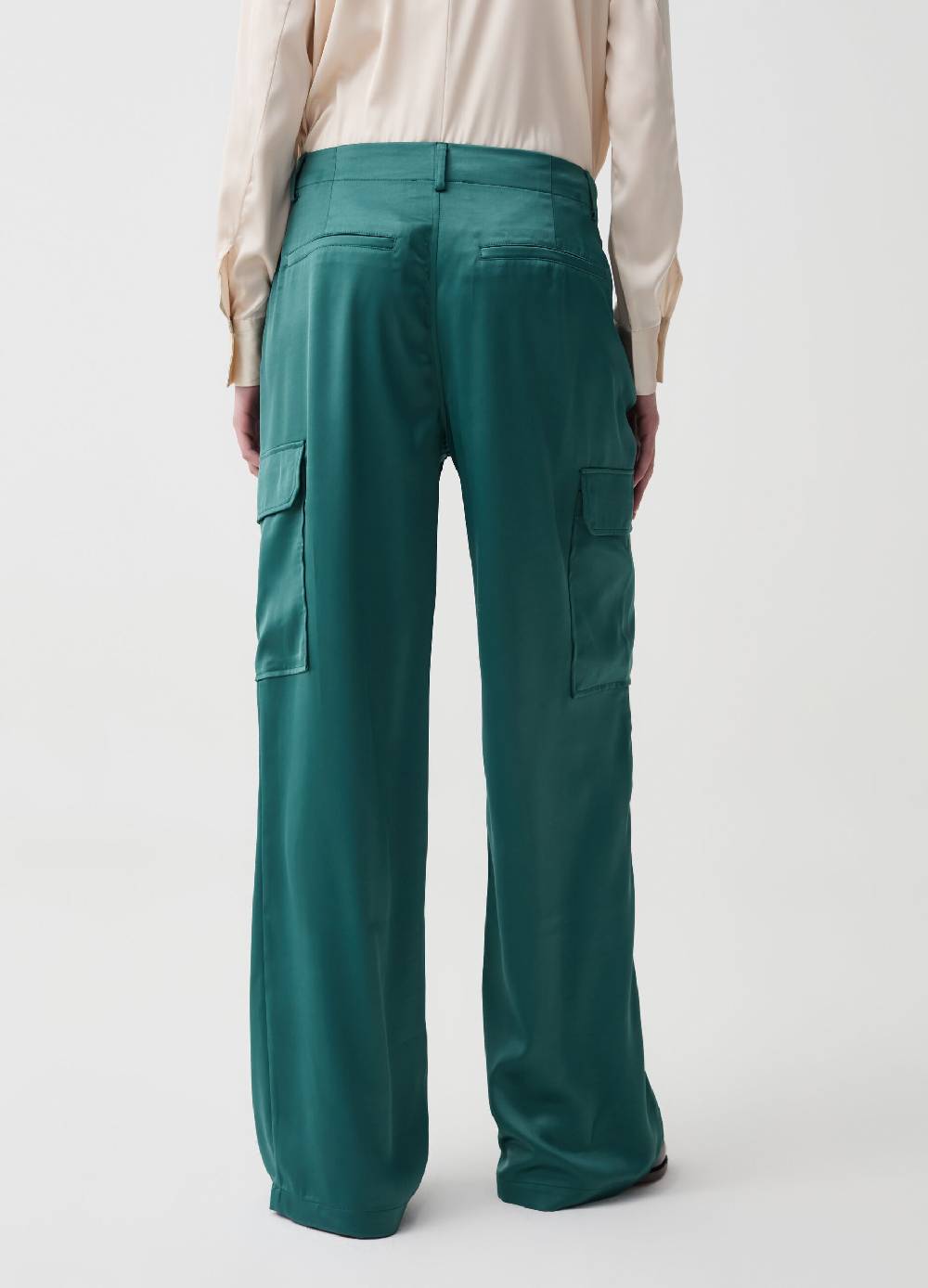 Ovs Pantalone Cargo In Satin