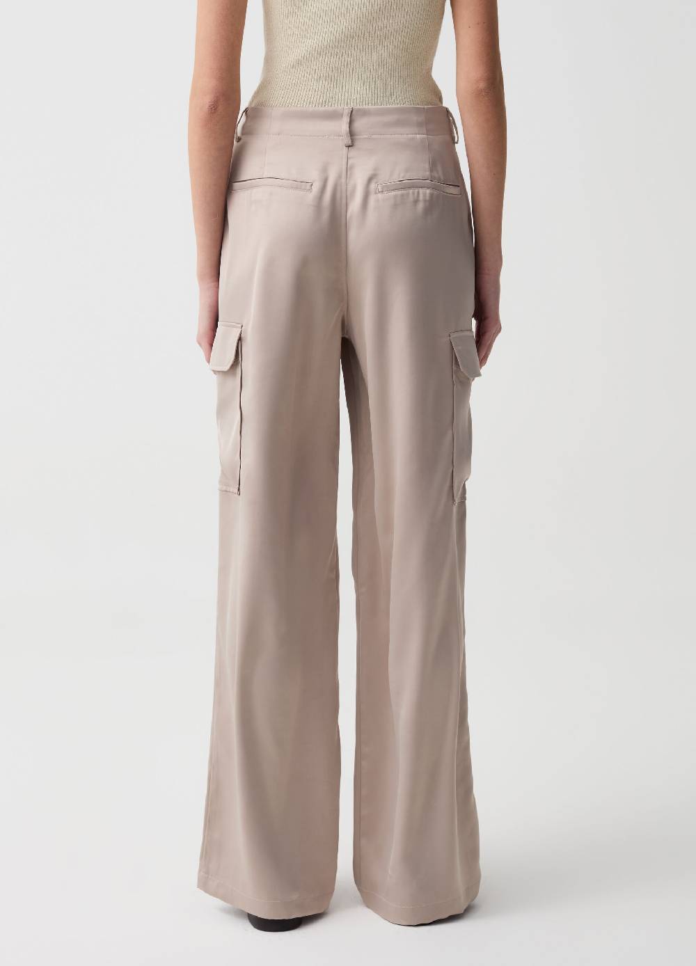 Ovs Pantalone Cargo In Satin