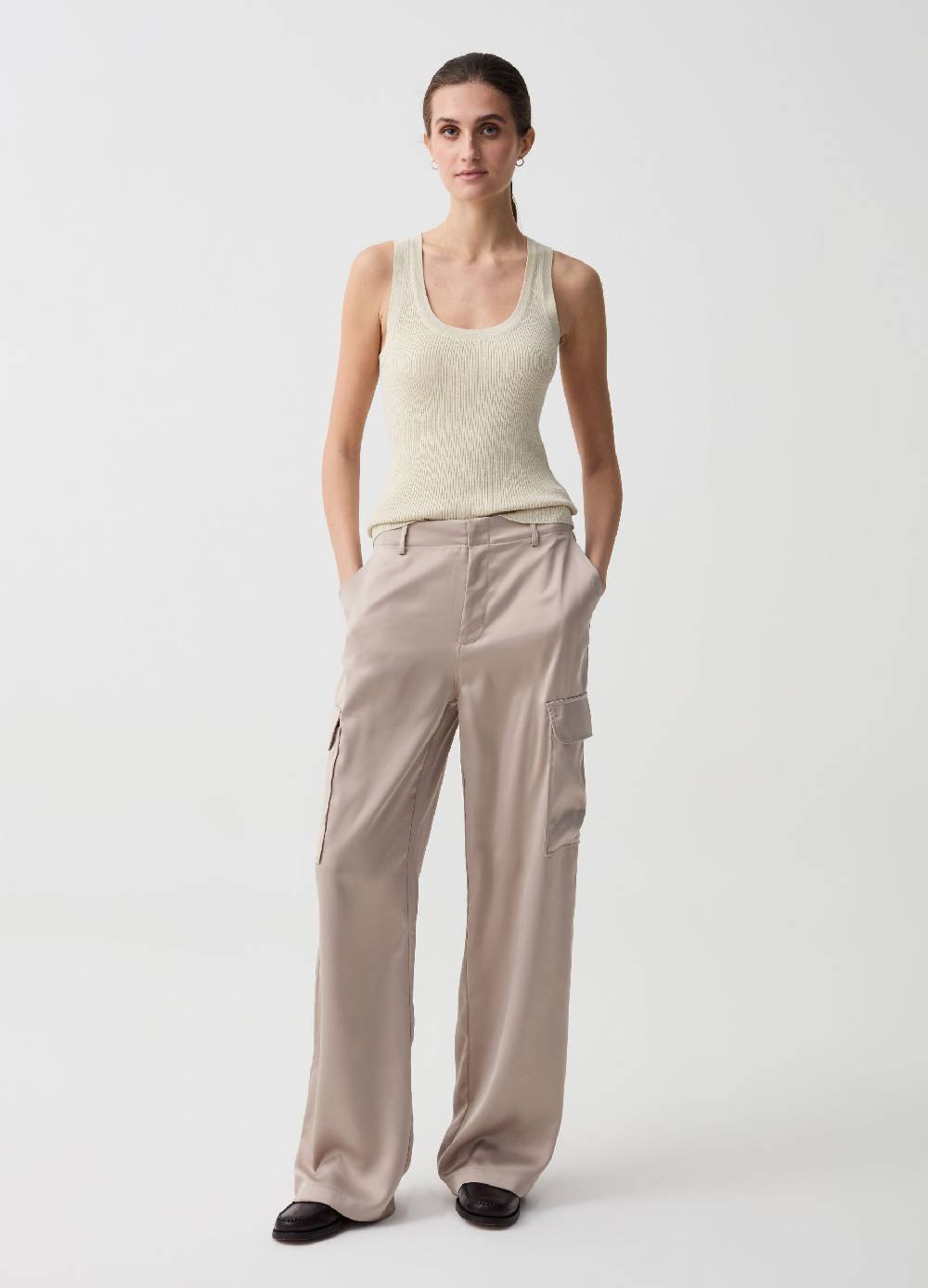 Ovs Pantalone cargo in satin