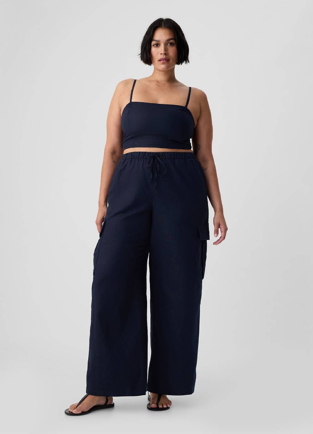 Ovs Pantalone Cargo Pull-on Wide Leg