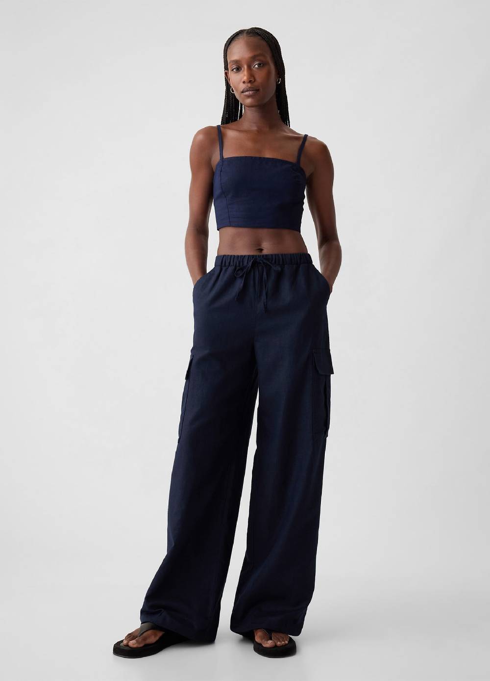 Ovs Pantalone cargo pull-on wide leg