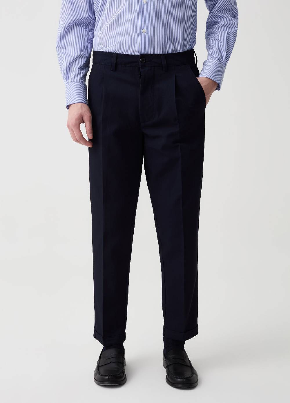 Ovs Pantalone Chino Con Pinces E Risvolti