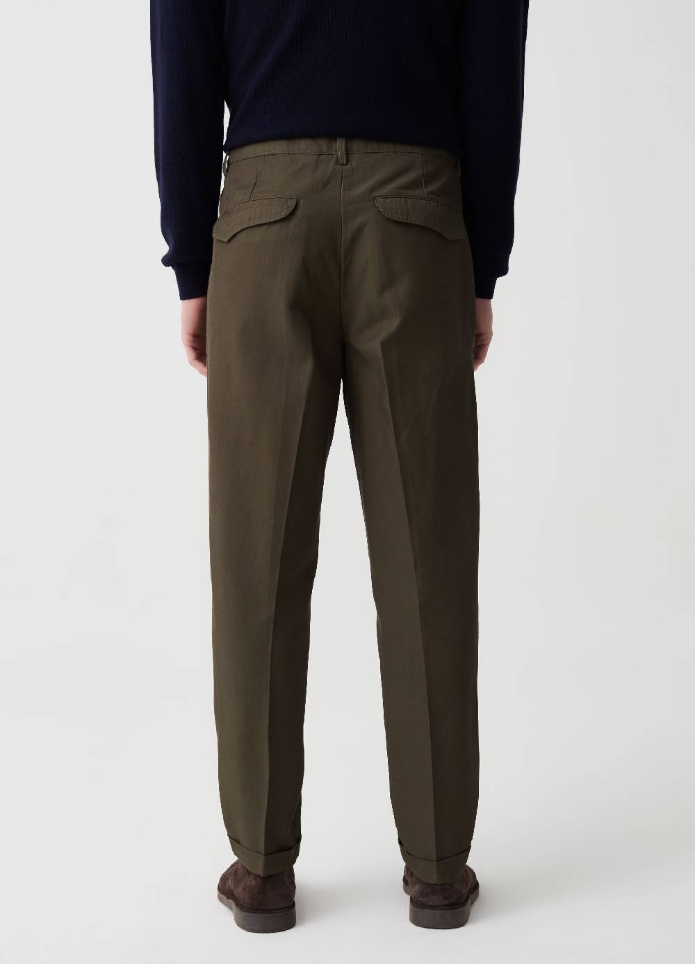 Ovs Pantalone Chino Con Pinces E Risvolti