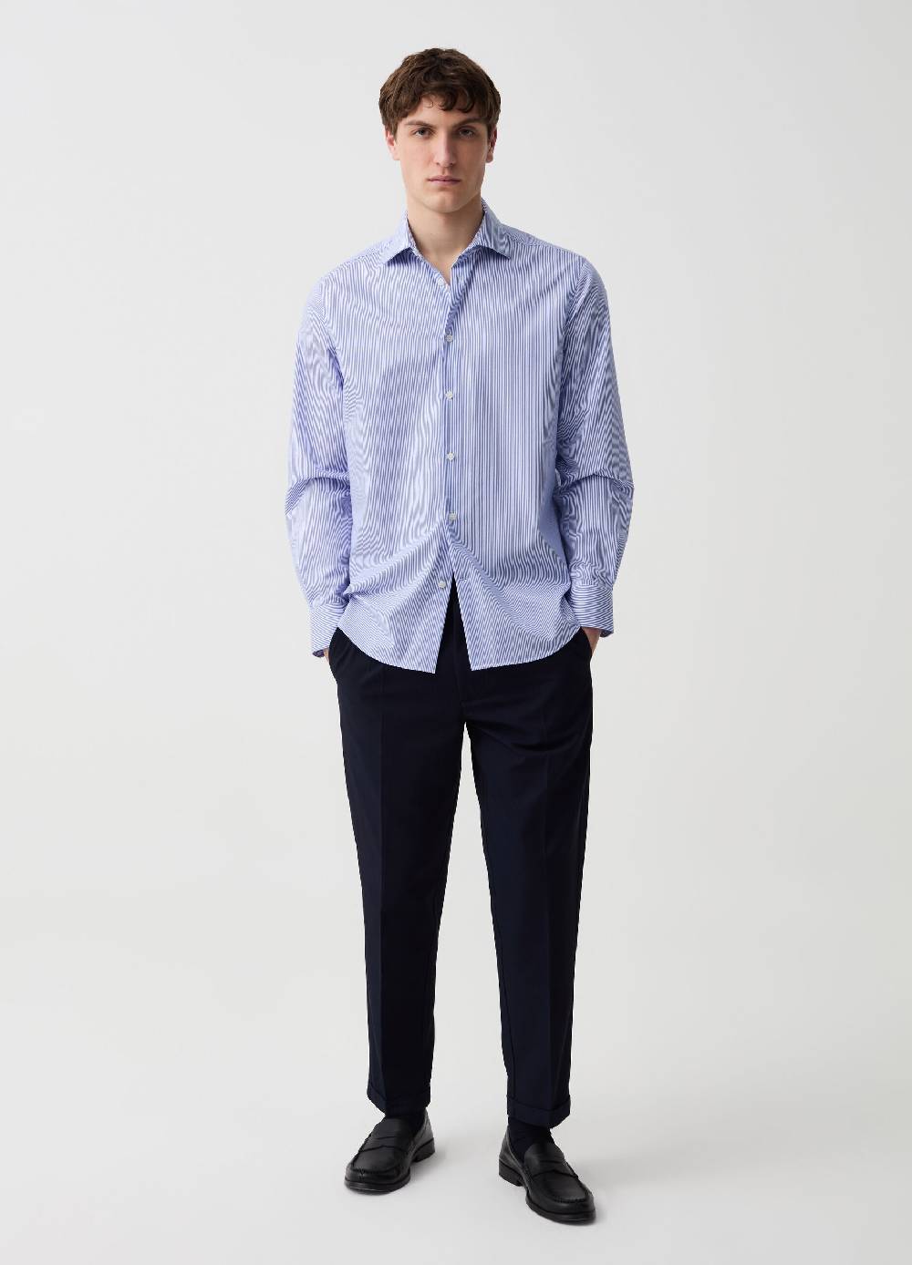 Ovs Pantalone chino con pinces e risvolti