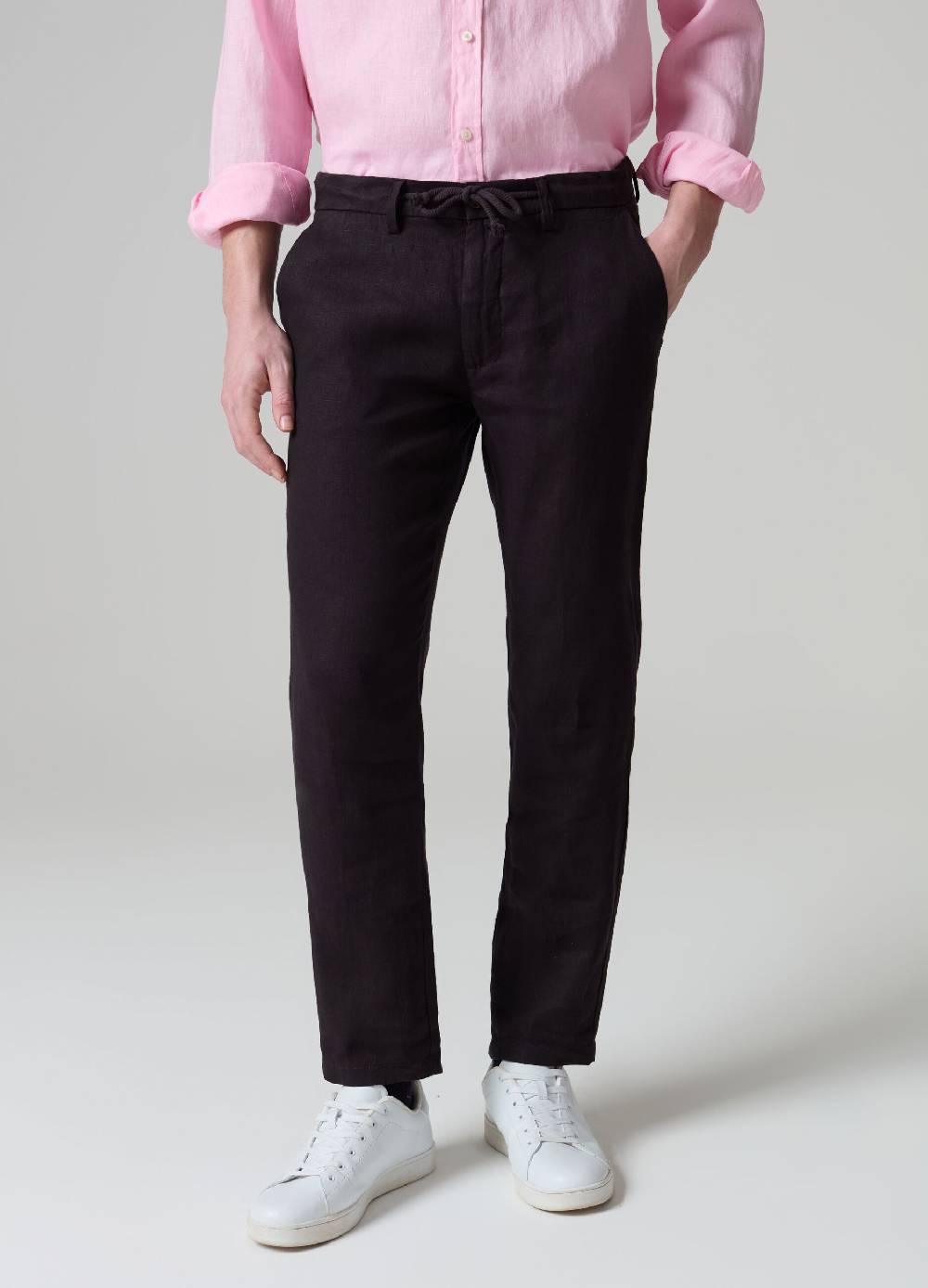 Ovs Pantalone Chino In Lino Con Coulisse