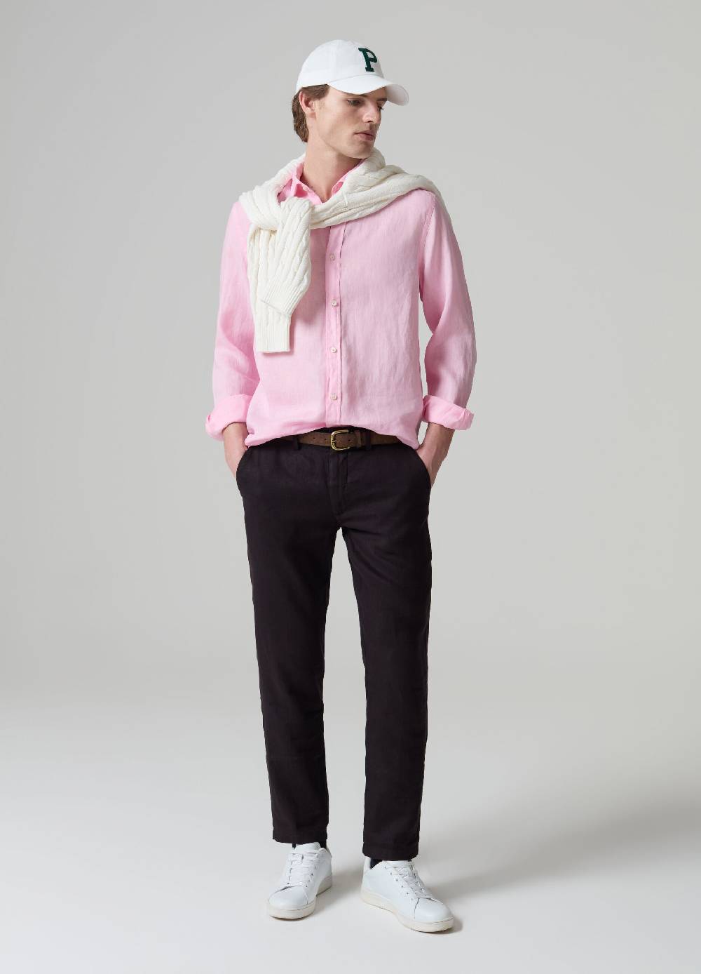 Ovs Pantalone chino in lino con coulisse