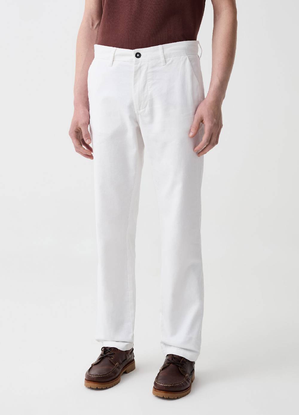 Ovs Pantalone Chino In Lino E Cotone