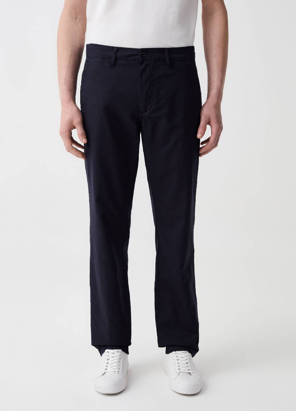Ovs Pantalone Chino In Lino E Cotone