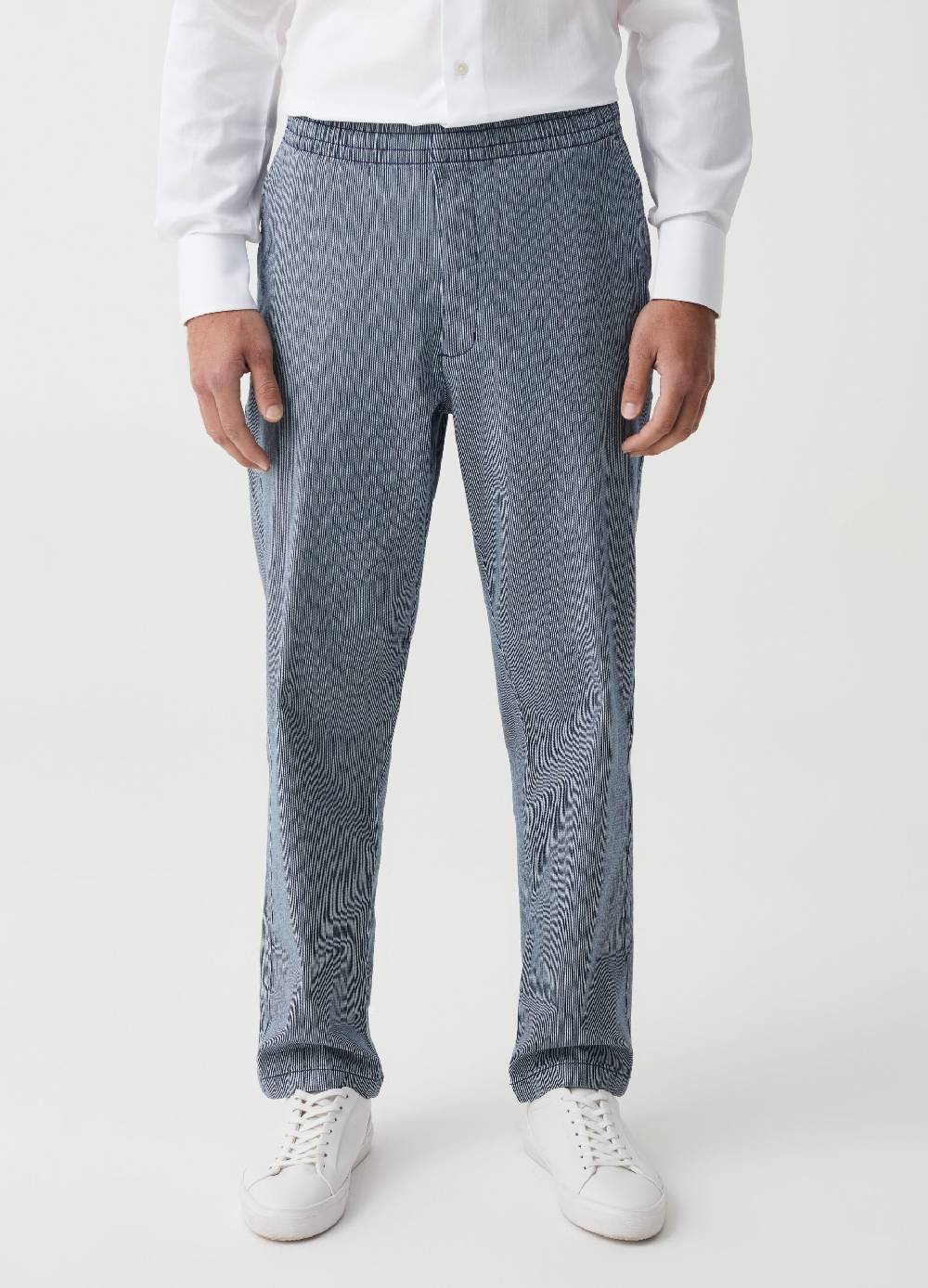 Ovs Pantalone Chino Jogger Relaxed Fit A Righe