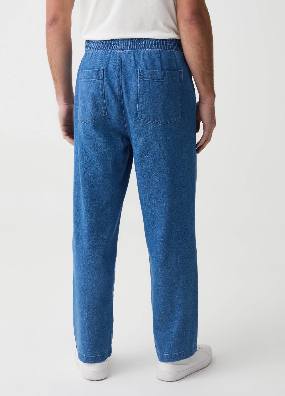 Ovs Pantalone Chino Jogger Relaxed Fit In Denim