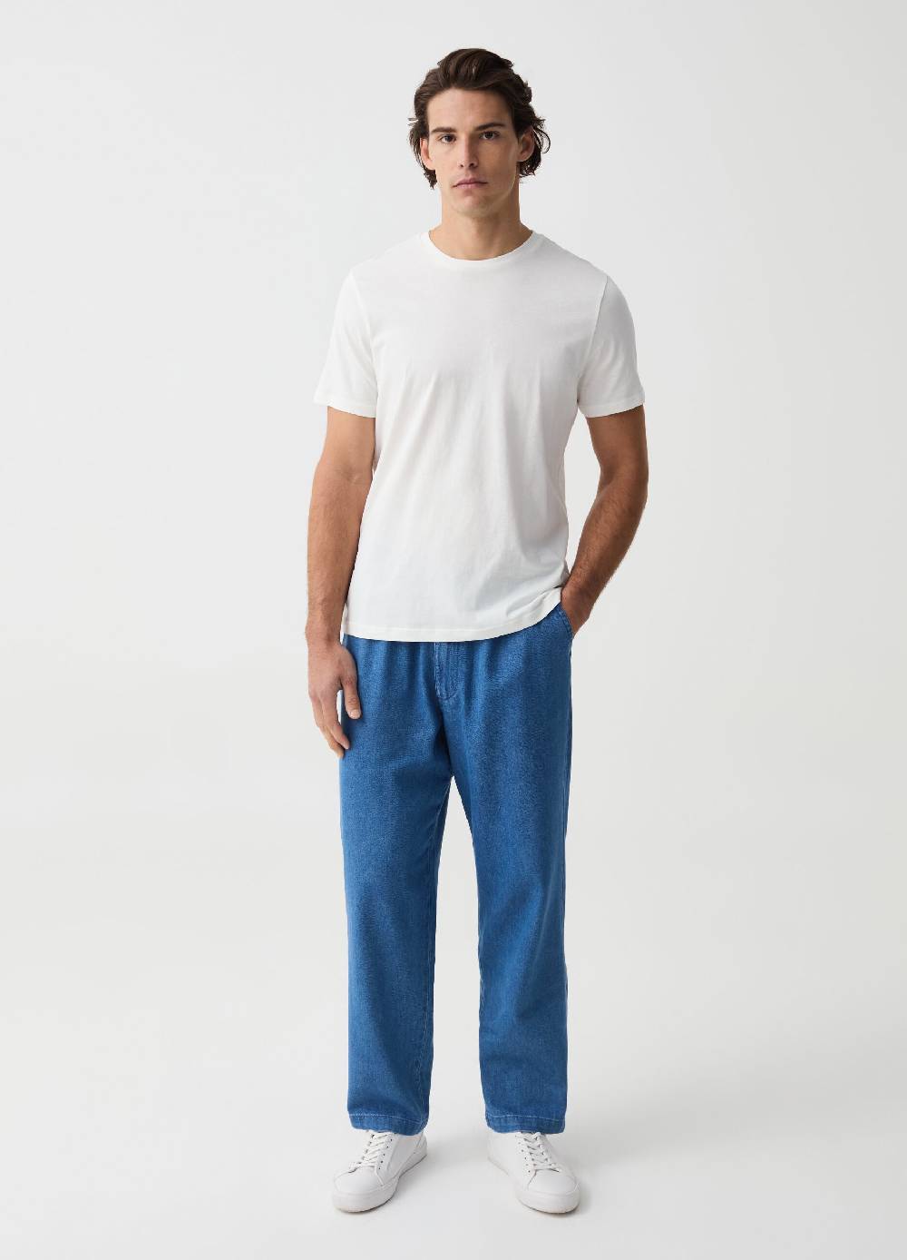 Ovs Pantalone chino jogger relaxed fit in denim