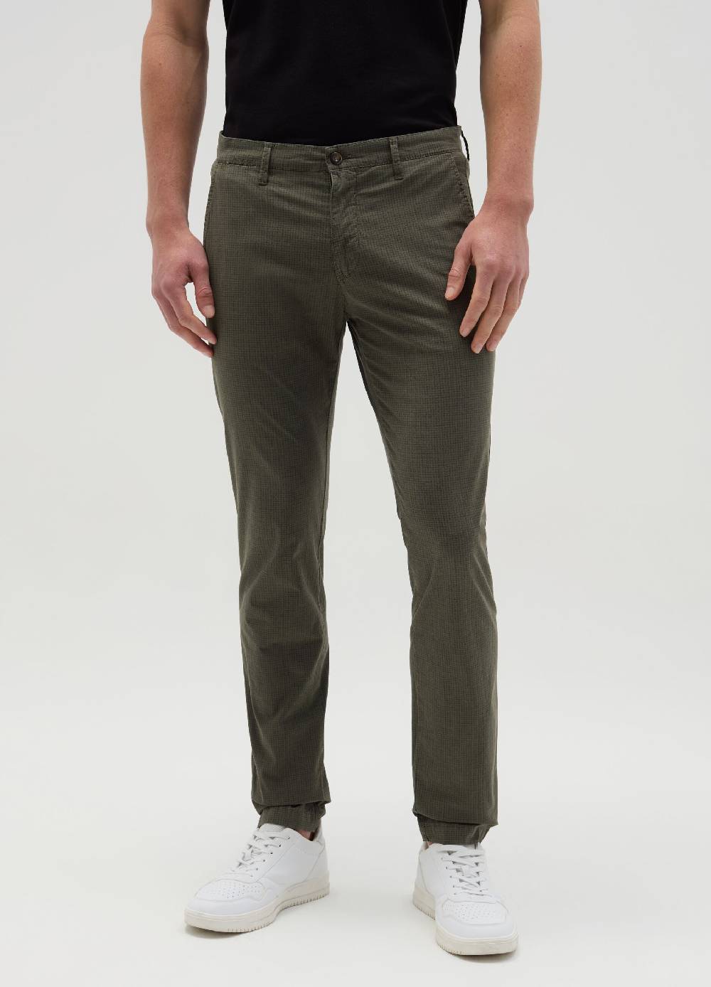 Ovs Pantalone Chino Slim Fit In Seersucker