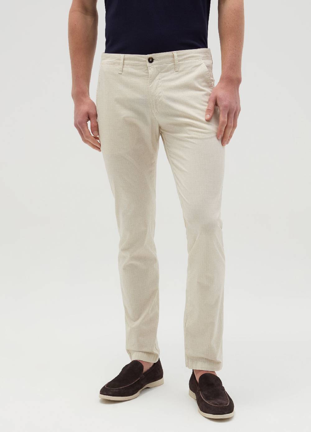 Ovs Pantalone Chino Slim Fit In Seersucker