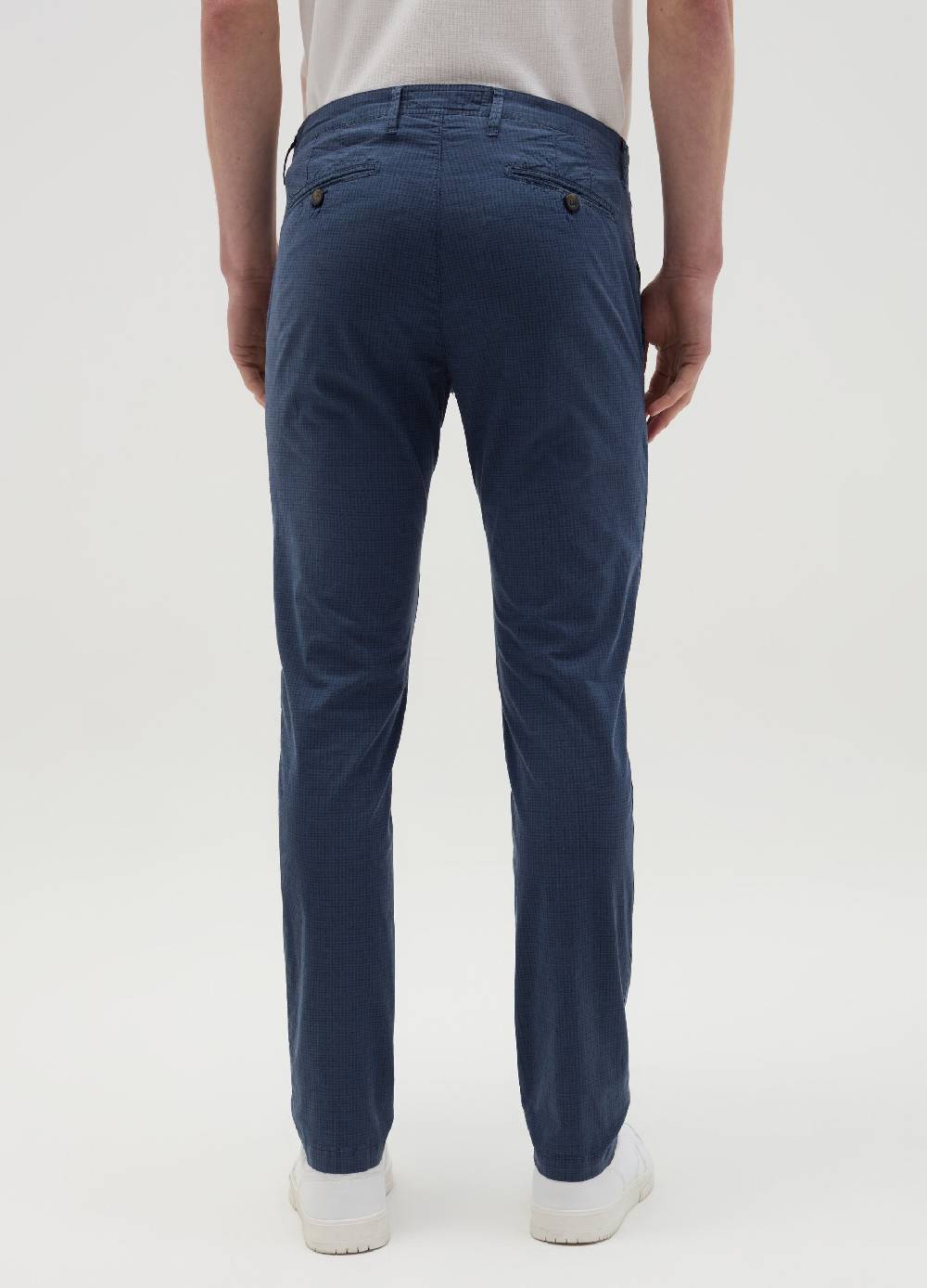 Ovs Pantalone Chino Slim Fit In Seersucker