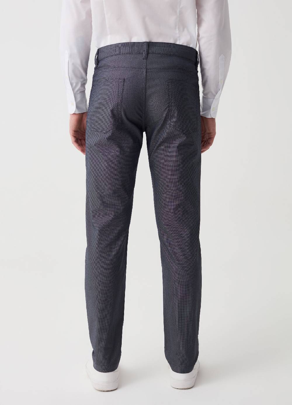 Ovs Pantalone Cinque Tasche Con Micro Trama