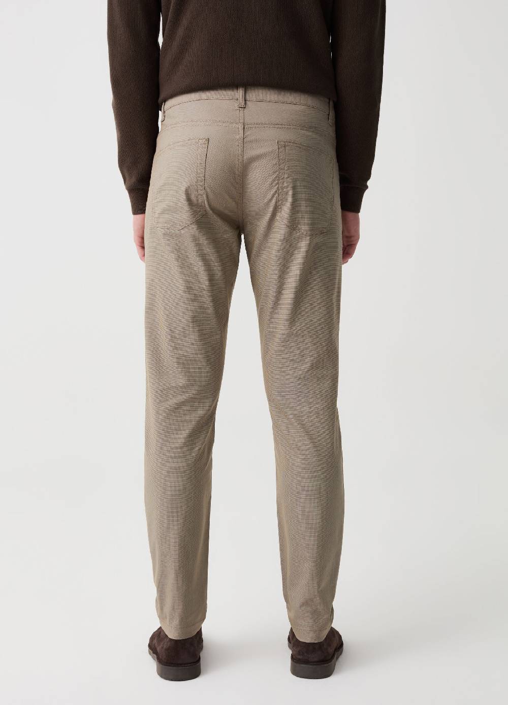 Ovs Pantalone Cinque Tasche Con Micro Trama