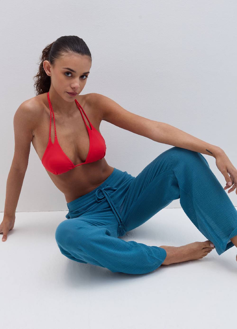 Ovs Pantalone copri costume garzato con nappine