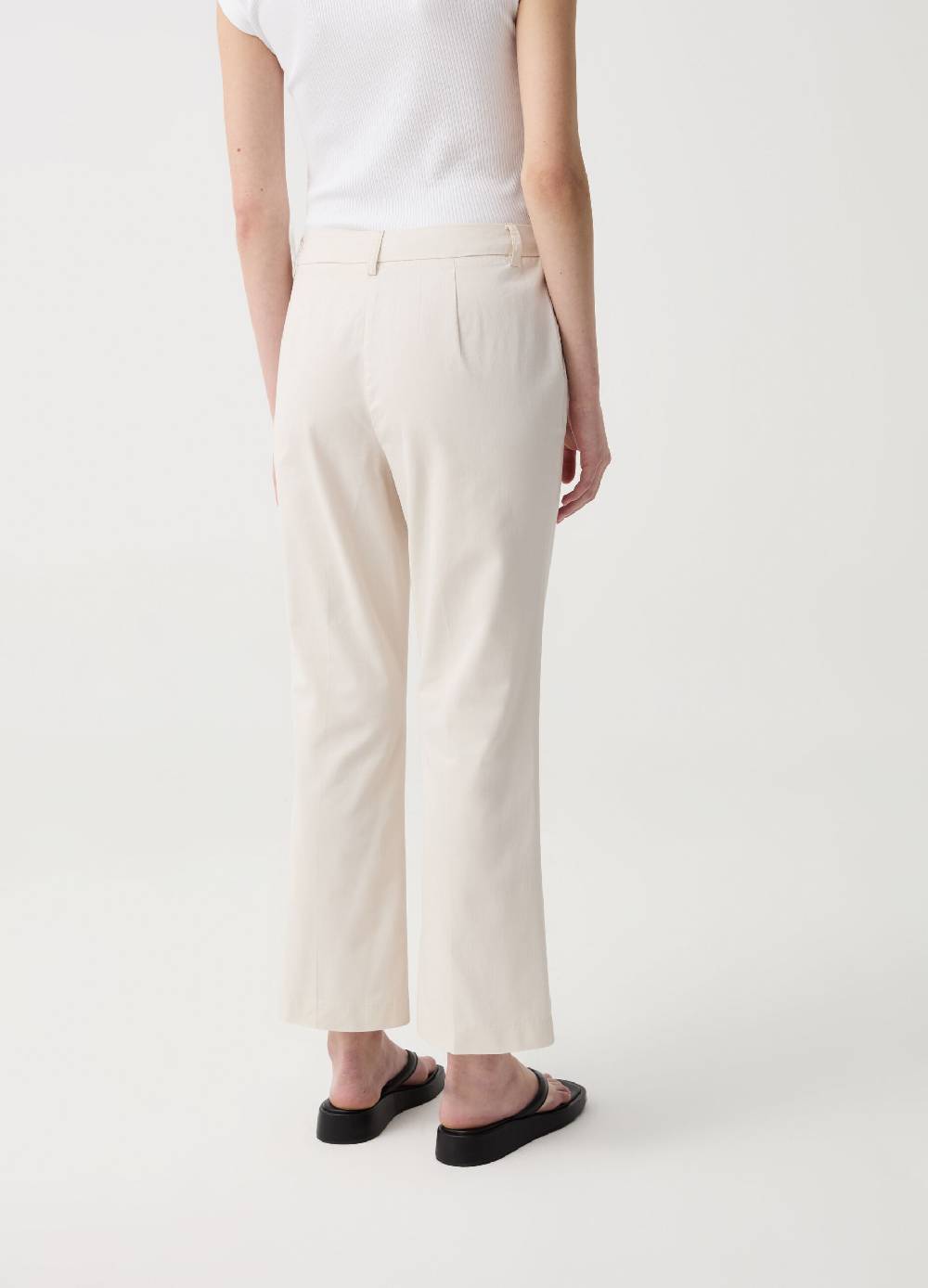 Ovs Pantalone Crop A Sigaretta In Cotone