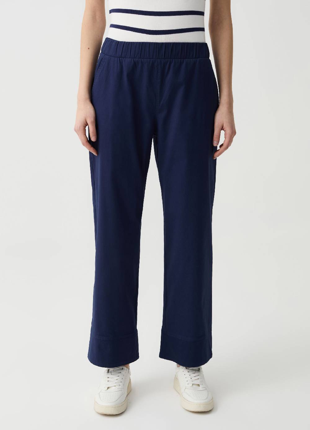 Ovs Pantalone Cropped Wide Leg