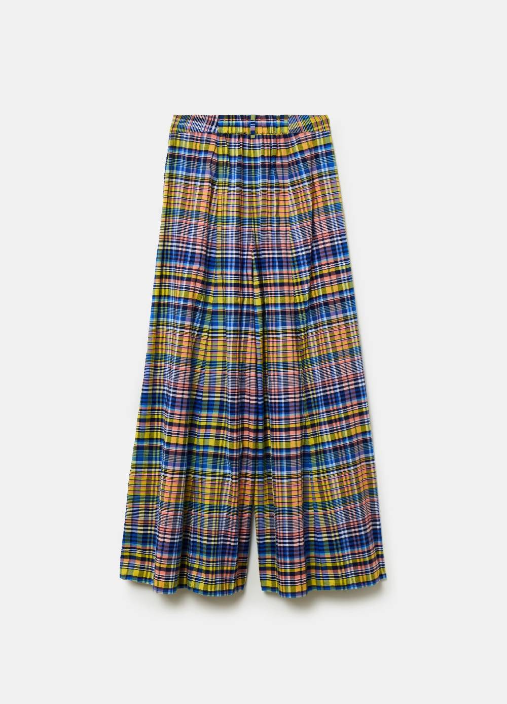 Ovs Pantalone Flare Fit Wide Leg Fantasia Check