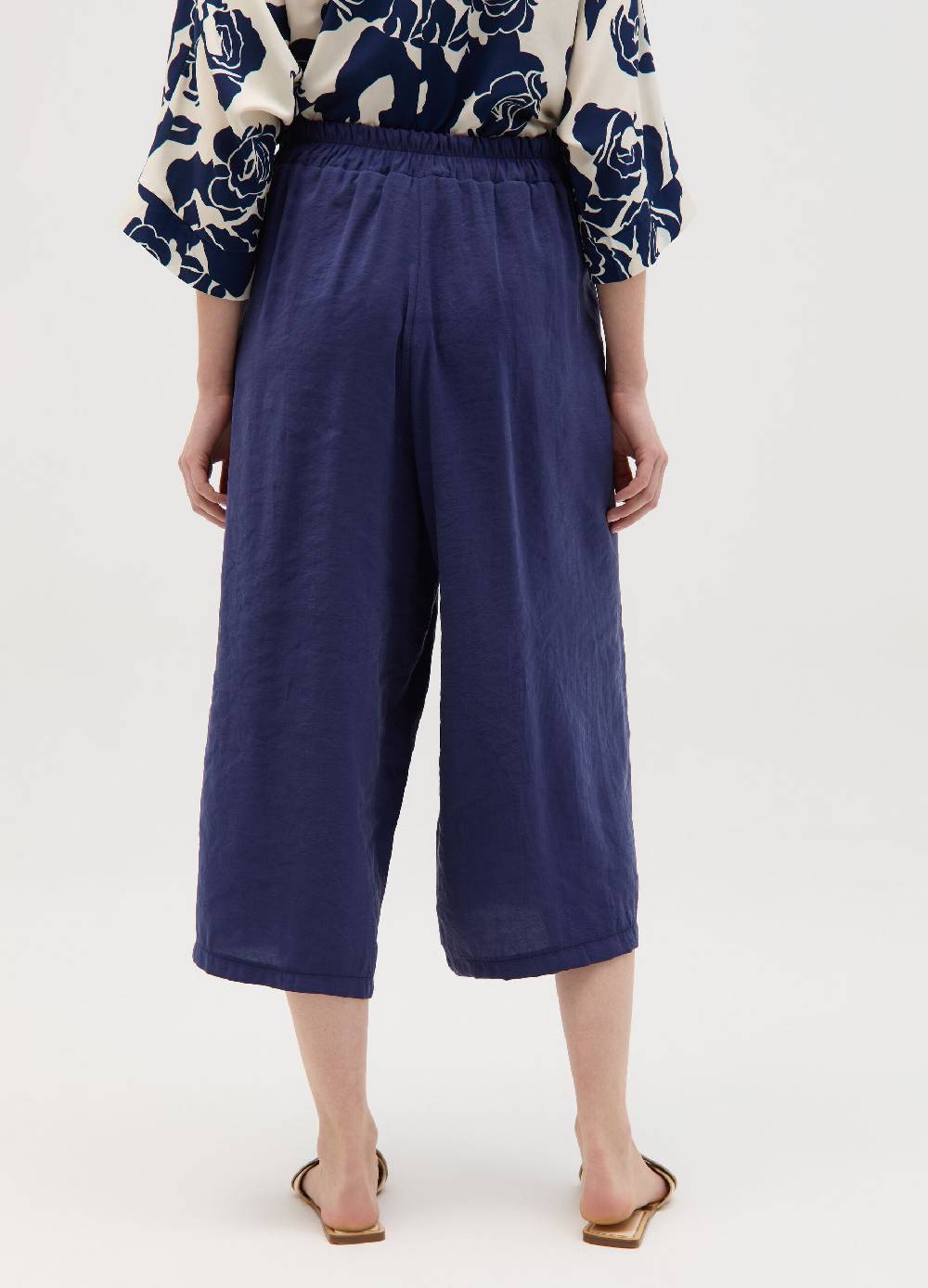 Ovs Pantalone Fluido Wide Leg Cropped