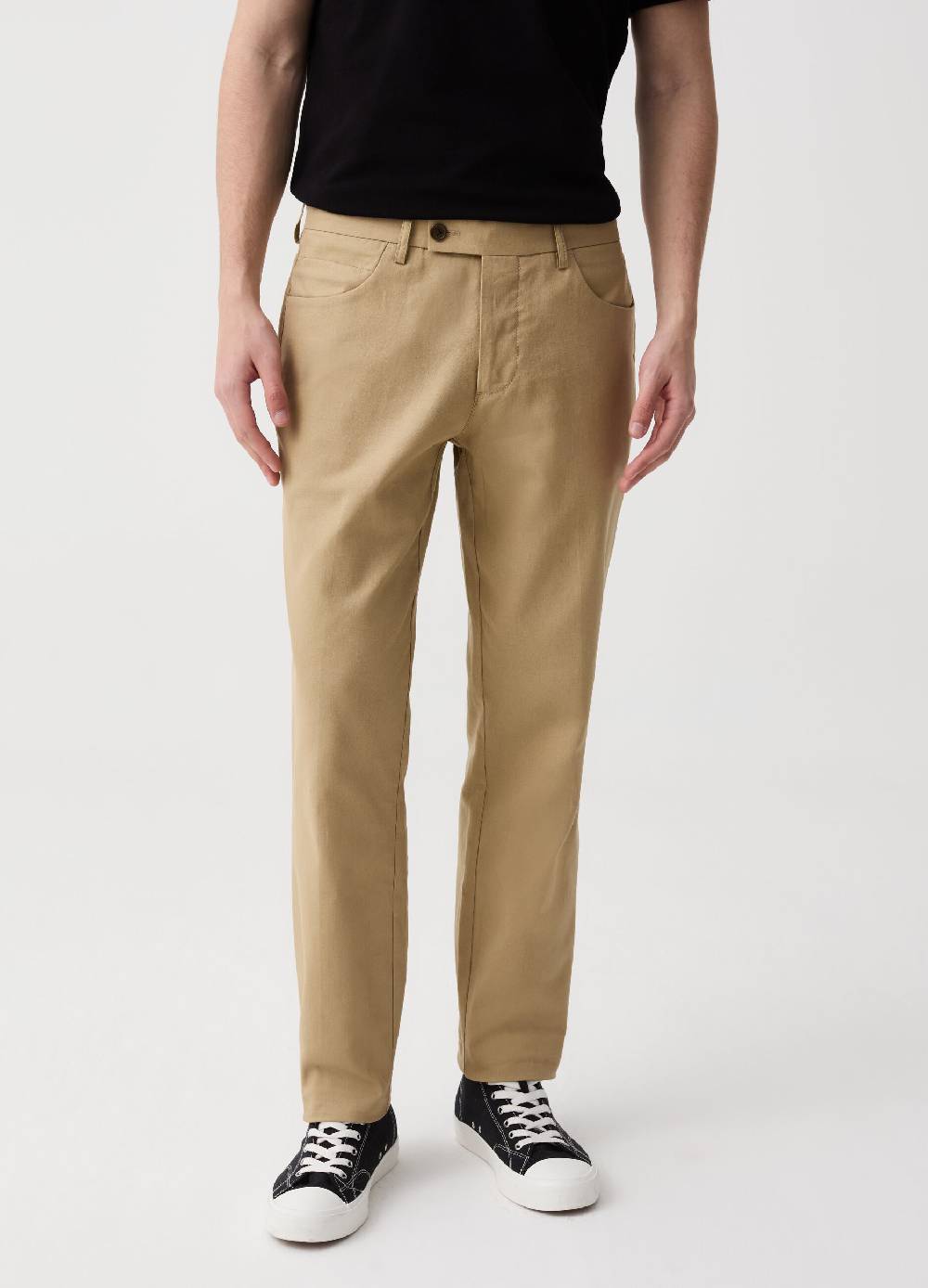 Ovs Pantalone In Lino Cinque Tasche B.ST 1957