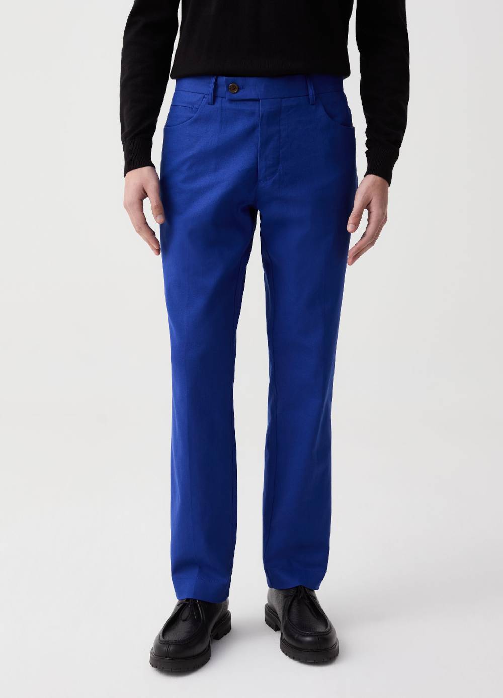 Ovs Pantalone In Lino Cinque Tasche B.ST 1957