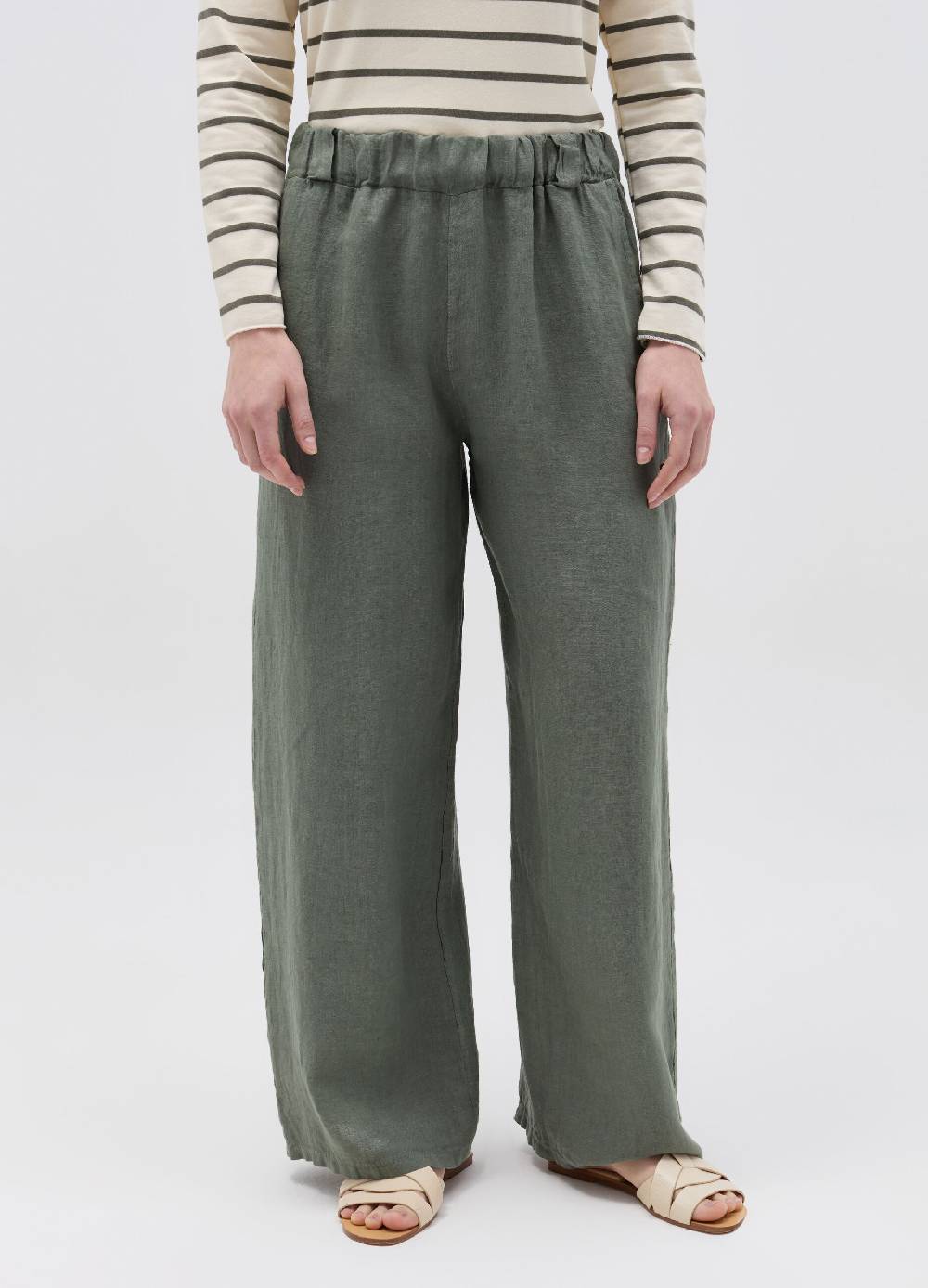 Ovs Pantalone Palazzo Wide Leg In Lino