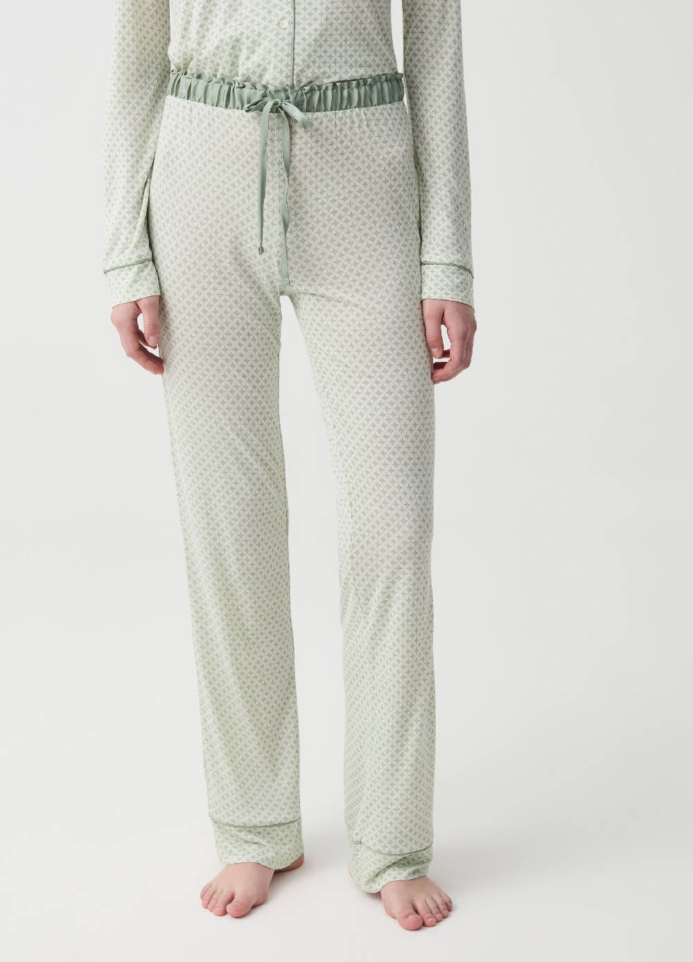 Ovs Pantalone Pigiama Con Micro Fantasia