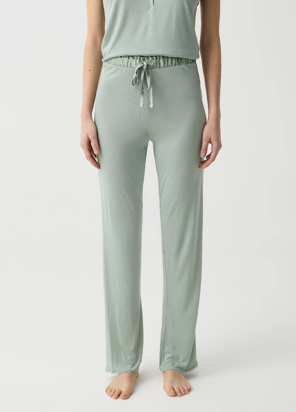 Ovs Pantalone Pigiama In Viscosa Tinta Unita