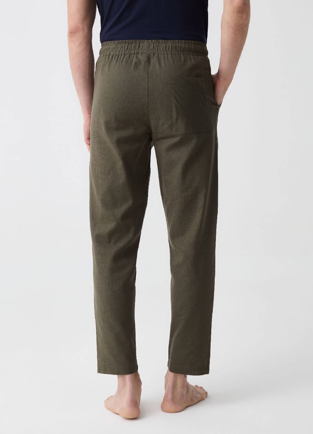 Ovs Pantalone Pigiama Lungo In Lino E Cotone